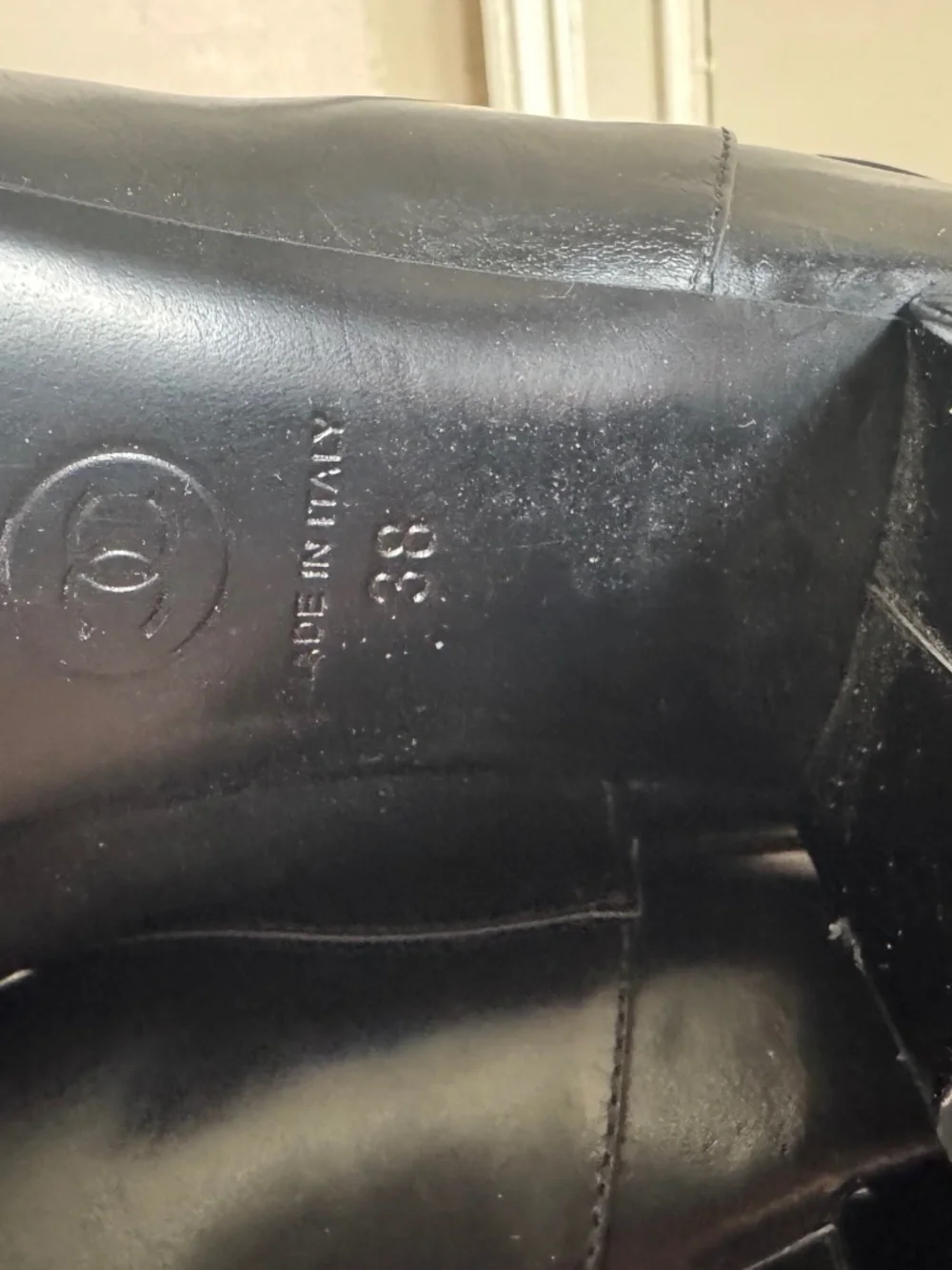 Chanel Black Leather Knee Hi Cap Toe 2013 Boots - Vintage